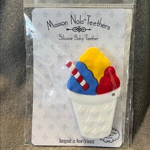 💕 2/$15 Madison NOLA Baby Teether-Snowball-NWT